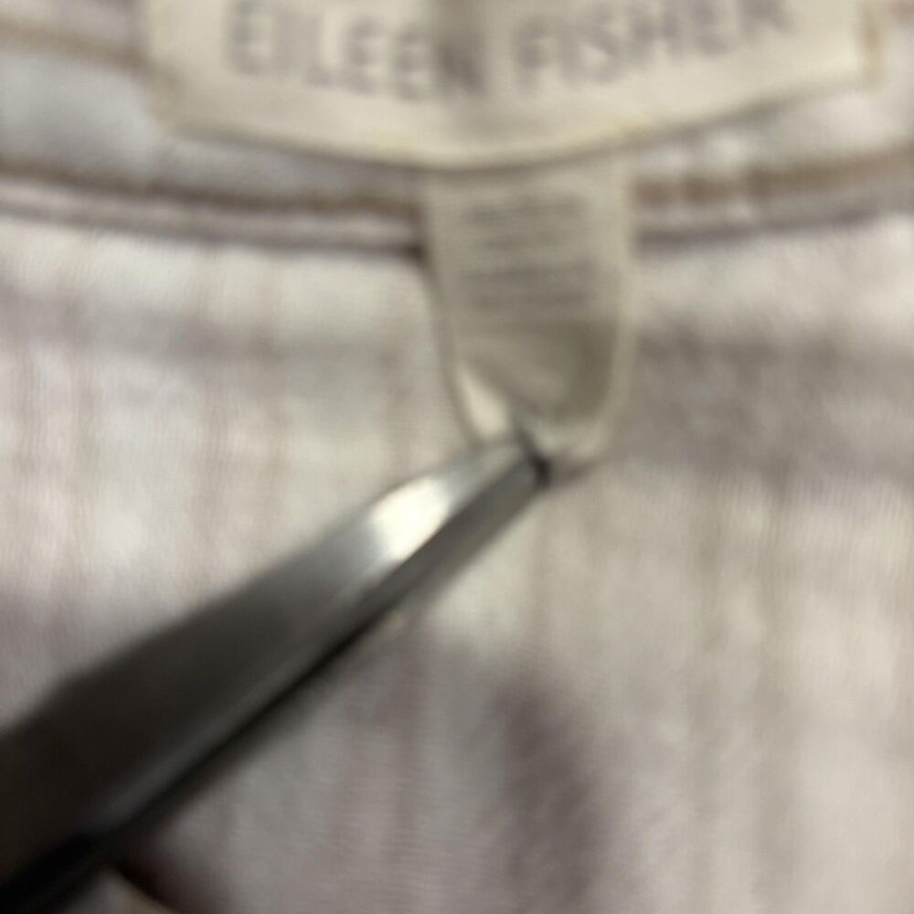 Eileen Fisher Tunic Blouse Womens Size Medium White Striped Button Front Top - Picture 5 of 7